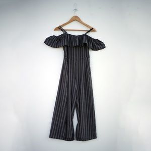 Off the shoulder with Straps Wide Leg Jumpsuit